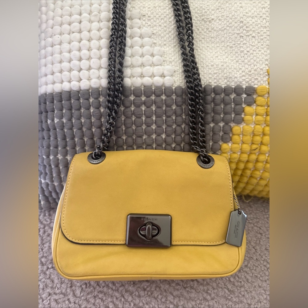 Coach Cassidy Crossbody Mini Bag Purse Handbag F73089 Sunflower Leather